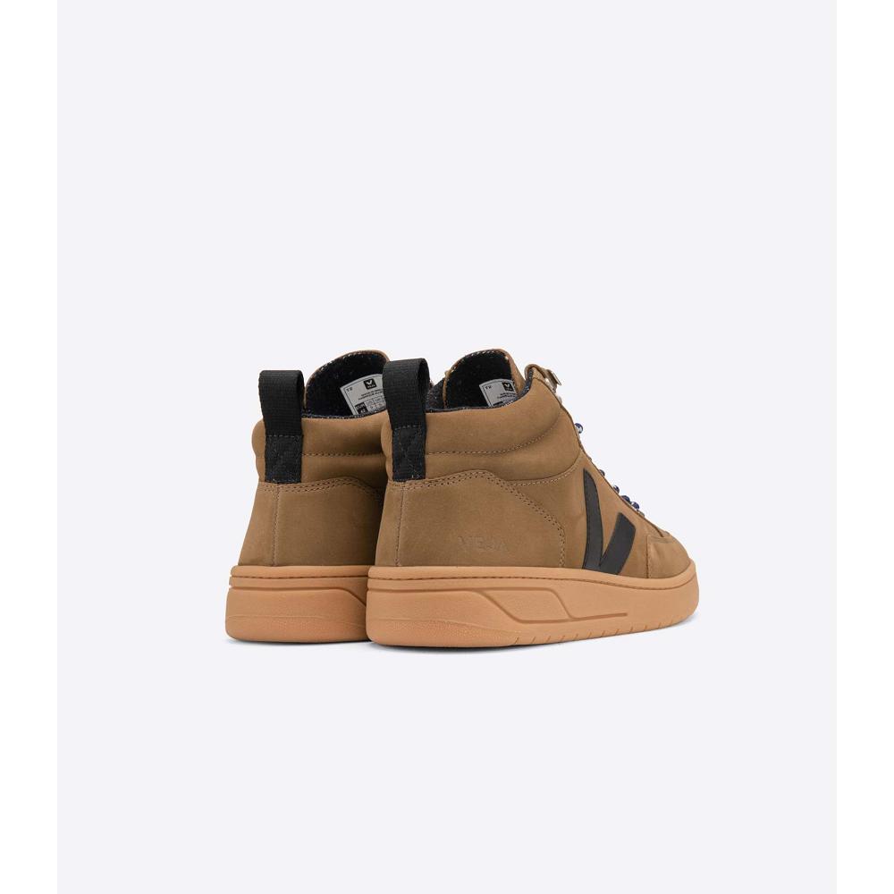 Veja RORAIMA NUBUCK Men's High Tops Coffee | CA 116QMA